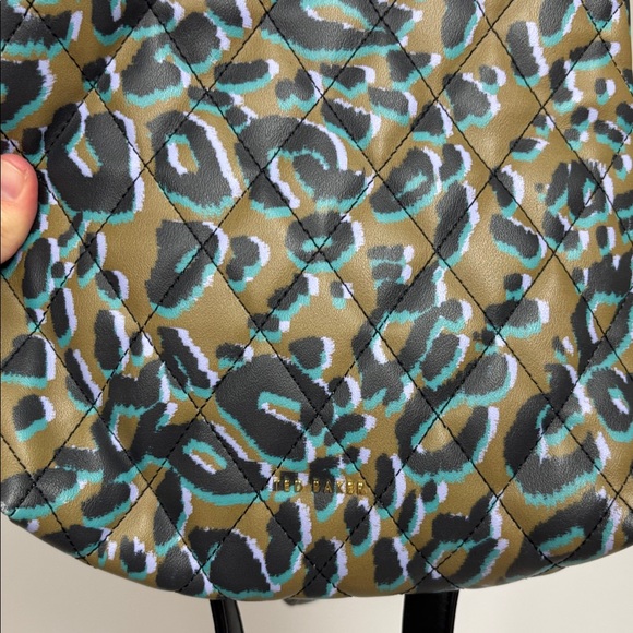 Ted Baker Leopard Print Quilted Mini Backpack - Picture 3 of 11